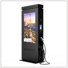 43&quot; 55&quot; 65&quot;  EV CHArging POST With High Brightness Double Sided Displays.