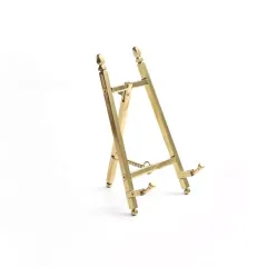 Wholesale Sale Portable Mobile OEM Table Top Stand Brass Photo Picture Display Shelves brass easel stand for calendar 1 piece