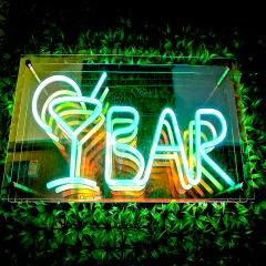 Colorful Melaleuca neon light custom luminous word acrylic board signboard 35*25cm