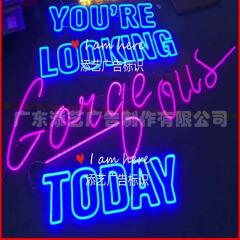 Explosive acrylic led neon light waterproof advertising sign net red shape high brightness billboard factory direct sales from 1 cm