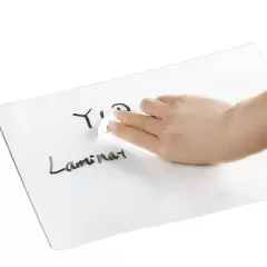 ERASABLE LAMINATING POUCH FOR SCHOOL AND DISPLAY
