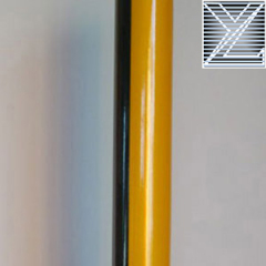 YL2100- Double Color Reflective Film- 10cm spacing slant stripes-yellow/black