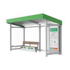 Modern Solar Panel Bus Stop Shelter