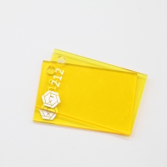 Translucent Yellow Cast Acrylic Sheets
