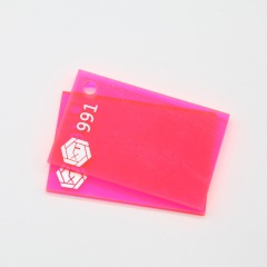 Fluorescent Red Cast Acrylic Sheets