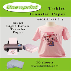 Inkjet transfer paper for light color cotton fabric A4
