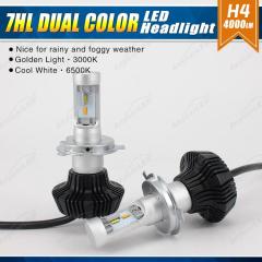  7HL Dual color-H4-4000LM LED Car Headlights