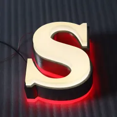 Custom 3D stainless steel display LED luminous illuminated channel letters making customize Lightboxes Customized White