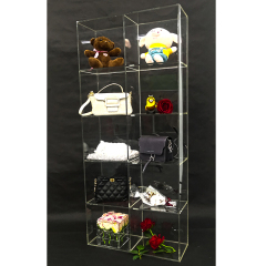 OEM clear acrylic jewellery bags wallet shop display stand nail polish perfume display racks doll toys display cabinet Acrylic L127*W56*H20.5*T0.6cm,custom sizes transparent