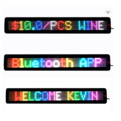 Indoor Speed Adjustable LED RGB Single Line Scrolling Message Pantalla Led Programable PC computer or mobie phone BT 10 - 99 Pieces