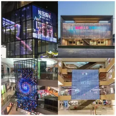 Flexible transparent full color led display screen indoor&amp; outdoor advertising video panel P26-391-781 LED 32 inch Capacitive