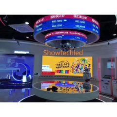 Showtechled indoor fixed installation customized creative special shaped bending folding modeling flexible screen soft module LED display lightweight LED screen