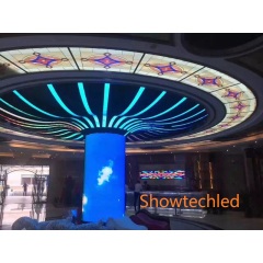 Showtechled SI series indoor fixed installation customized creative bending folding modeling flexible screen soft module LED display lightweight ultra-light ultra-thin LED display