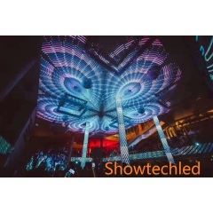 Showtechled SI series indoor fixed installation customized creative bending folding modeling flexible screen soft module LED display lightweight ultra light thin LED display
