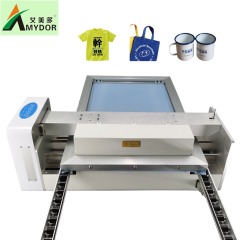 digital screen printer, silk screen printing machine, printing equipment for T-shirt, logo, cup 550A without exposure, drying AMD550A  150W