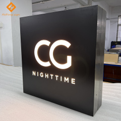 High Quality Outdoor Brushed Stainless Steel Double Sided Advertising Led Light Boxes customized acrylic