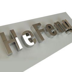 Customized Business Logo 3D Silver Mirror Stainless Steel Signage Metal Letter Sign Customized Buliding Signs Customized Customized
