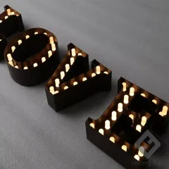 Indoor Outdoor Metal Acrylic Led Bulb Marquee Letter Wedding Love Letter Vintage Sign Buliding Signs Customized Customized