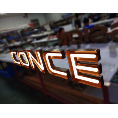Led channel letter signboard office interior logo wall signage illumination coffee led sign buliding signs customized