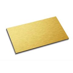Brushed Golden Aluminum Composite Panel