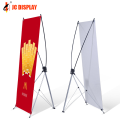 Printing Material Flex Butterfly Aluminum X Banner Stand Display  60*160cm