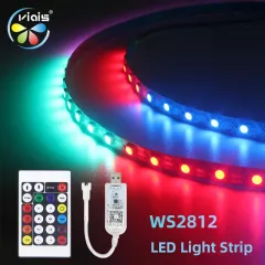 Factory Price IP20 WS2812 Addressable Pixel 5050 RGB Digital Smart LED Light Strip 7.2W 5M Colorful Full Color