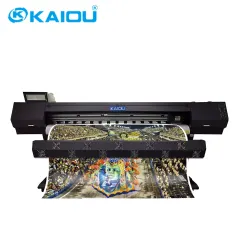 Hit!!!2022 KAIOU 1.6m 1.8m 2M 3.2M digital inkjet eco solvent flatbed printer with Xp600 Dx5 DX7 printhead