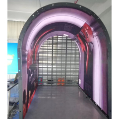 Led tunnel display led curved display flexible electronic display full color advertising screen