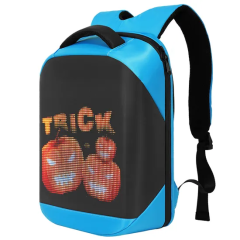 LED Smart Magic Display Backpack Dynamic Advertisement with APP Control Programmable Features Made of Polyester for School Use
