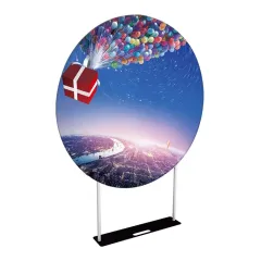 5ft Single Printing Circle Wall Portable Round Backdrop Stand for Wedding Decoration 2 - 4 pieces
