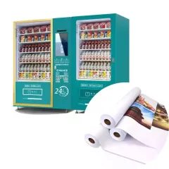 Printable Self Adhesive Vinyl Roll Film Glossy for Advertising White Printing Sticker vending machine 3000 - 29999square meters P-1014 other